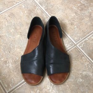 Open Toe Leather Shoes